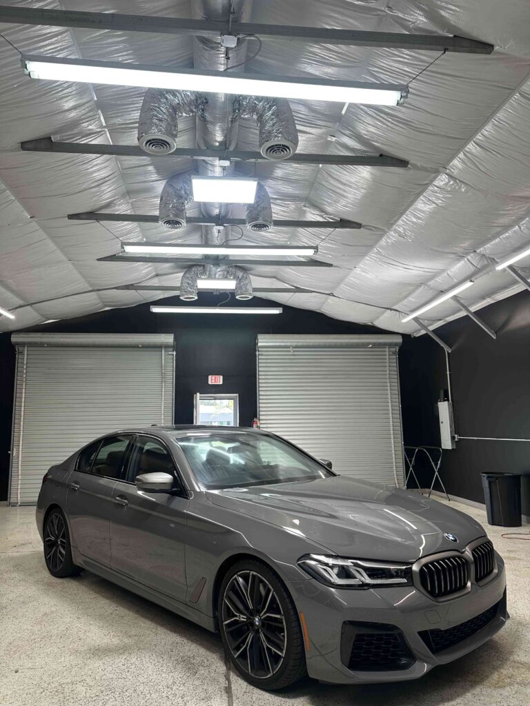 2022 BMW M550i Before Carbon Window Tinting