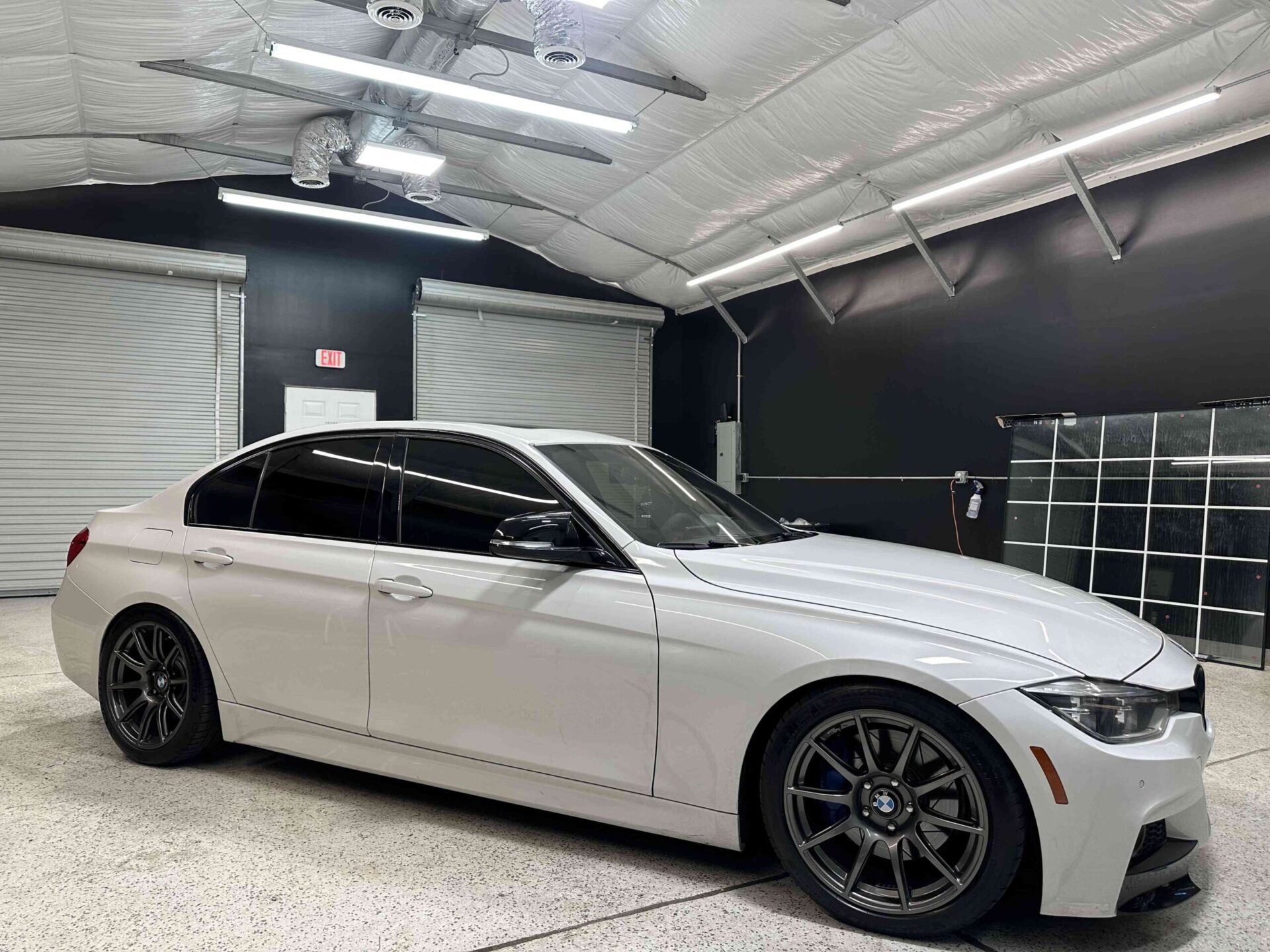 340i windshield before Ceramic Window Tinting