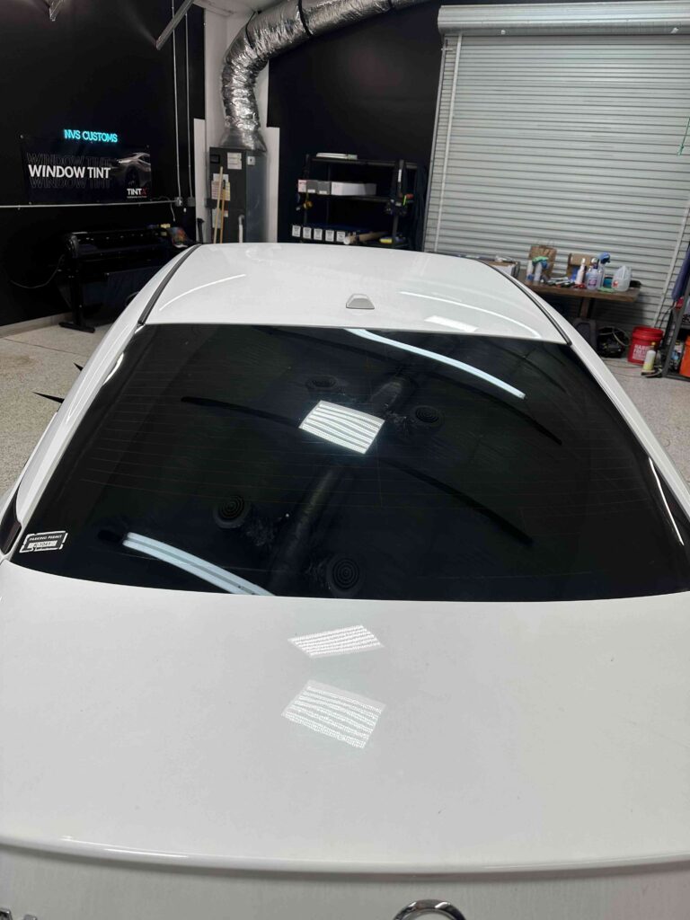 After photo of tint removal process at NVS Customs - Window Tinting in Wilmington, NC