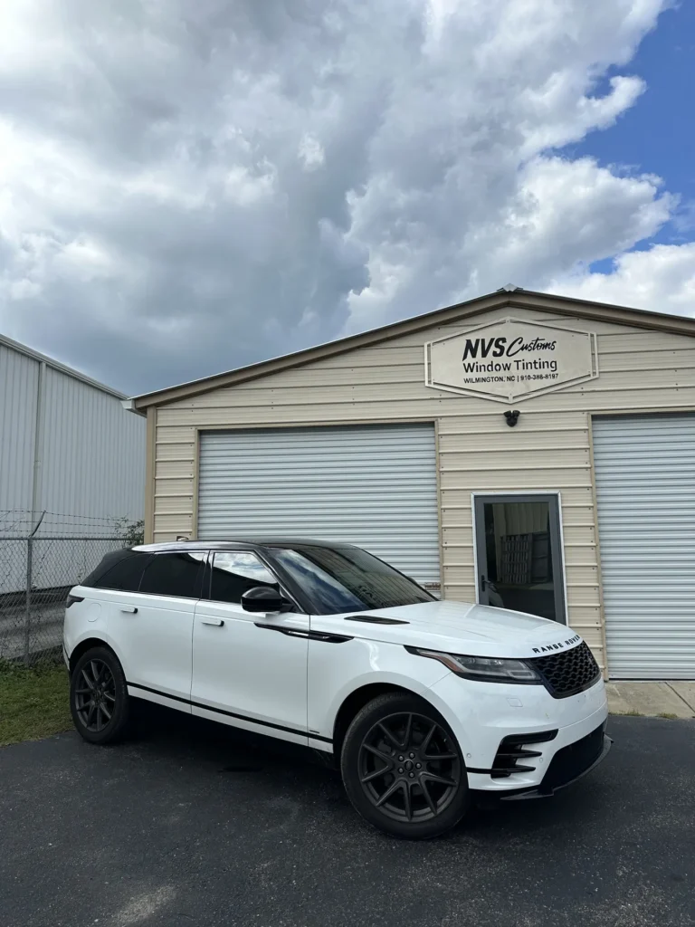 Rivian with ceramic window tinting by NVS Customs in Wilmington, NC